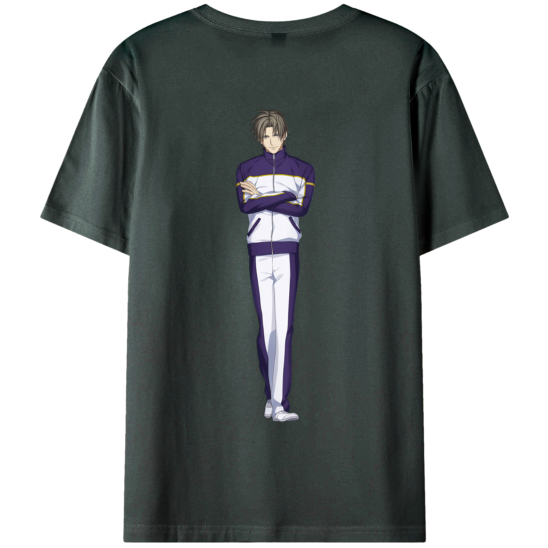（画像用） 刀剣乱舞 Touken Ranbu 綿100％ メンズ半袖Tシャツ（バックプリント） 通気性
